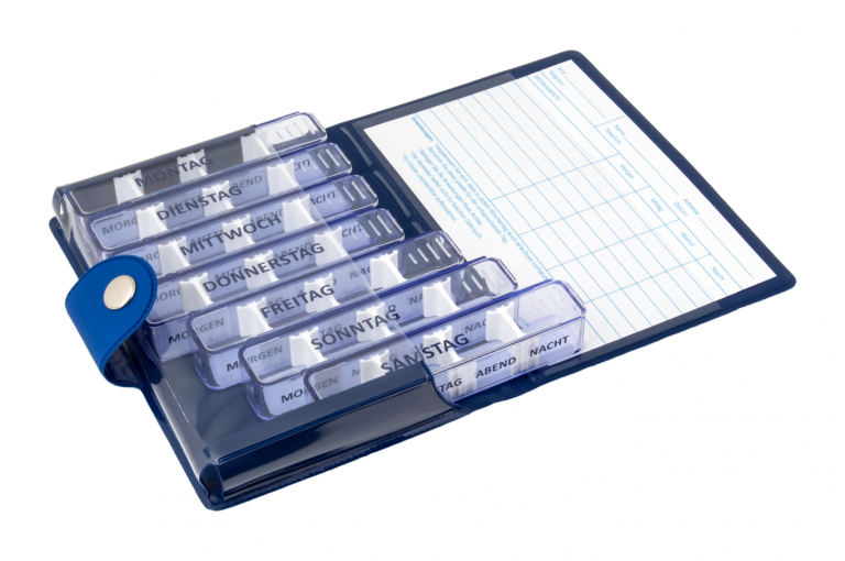 Medidos-DE-No1-Soft-Touch-Blue-DarkBlue-Open-pill-dispenser-Kibodan-danish-design-A-X1